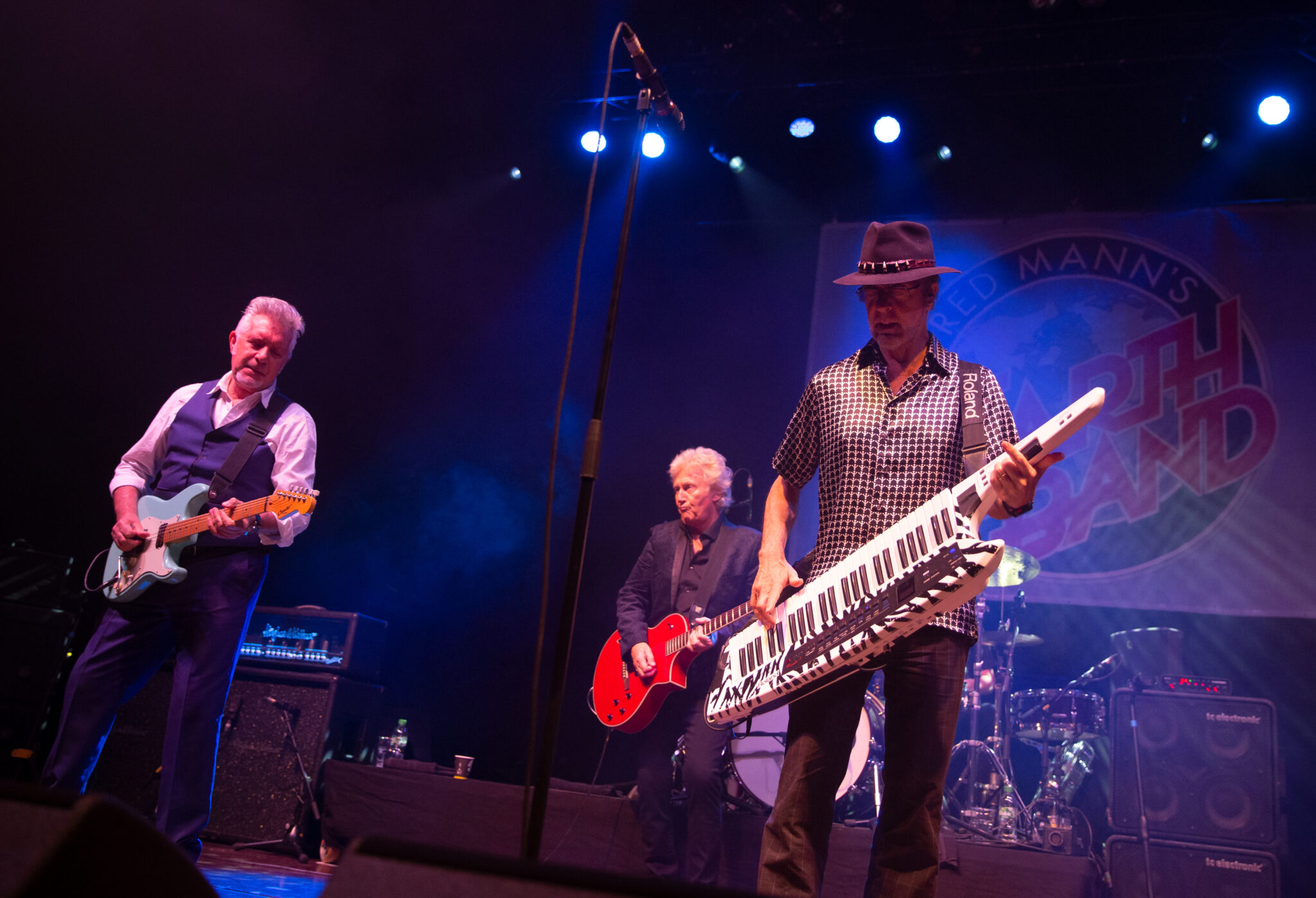 Konzert von der britischen Manfred Mann´s Earth Band im Circus Krone in München am 06. September 2019. Bandmitglieder: Manfred Mann, Robert Hart, Mick Rogers, Steve Kinch, John Lingwood.